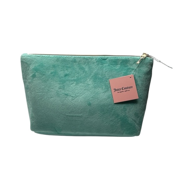 NWT Juicy Couture Teal Cosmetic Bag with Travel Toiletry Bottle NWT - Picture 2 of 14
